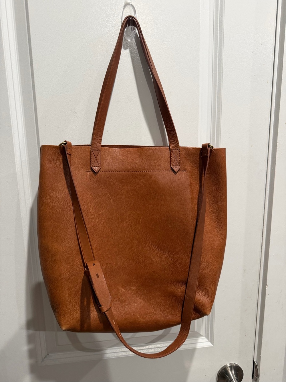 Madewell Medium Transport Tote Women Brown Leather Crossbody